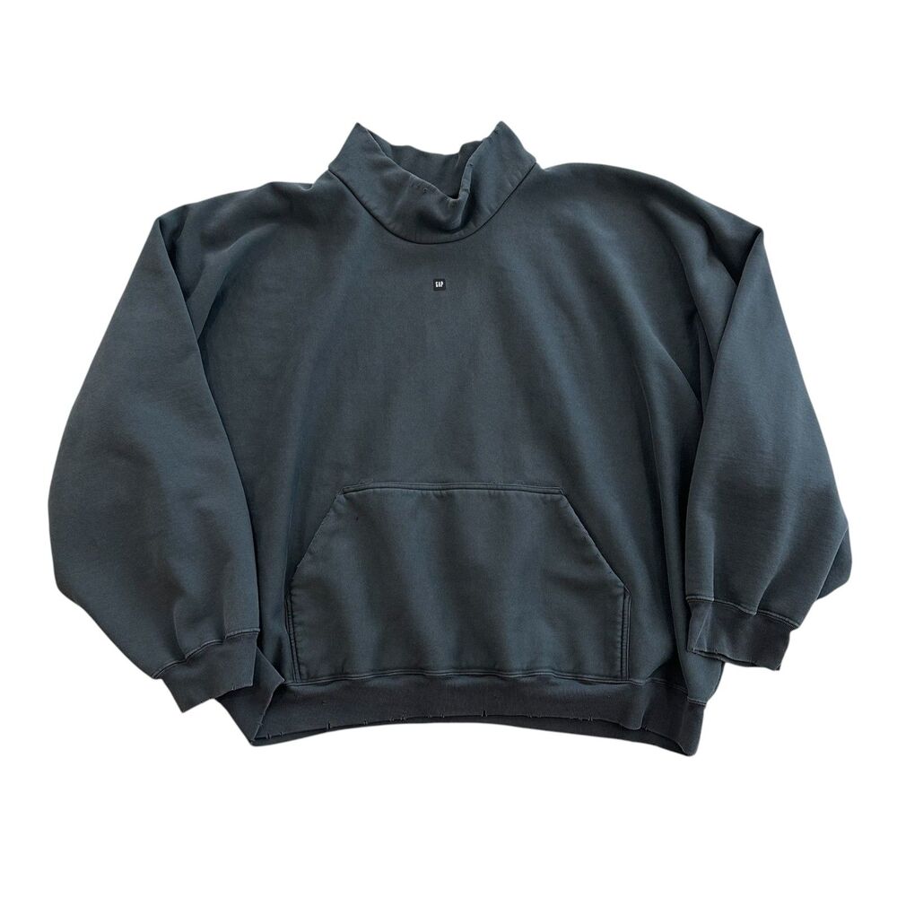 Yeezy x Gap Engineered by Balenciaga High Neck Sweater in Dark Grey Size XXL